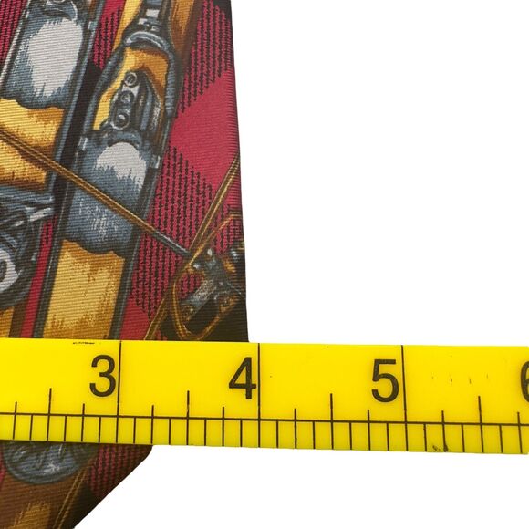 Ruff Hewn Mens Vintage Silk Dress Tie Made in USA Check Vintage Ski 58" 4"‎ - Picture 11 of 12